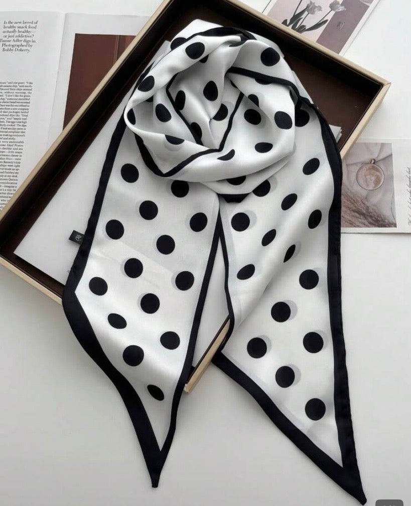 Foulard/bandeau en soie à imprimé carrosse