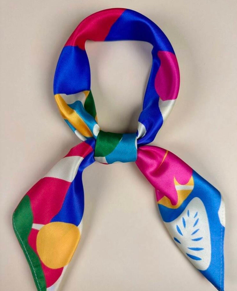 Foulard imprimé léopard motif jungle