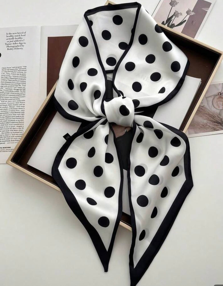 Foulard/bandeau en soie à imprimé carrosse