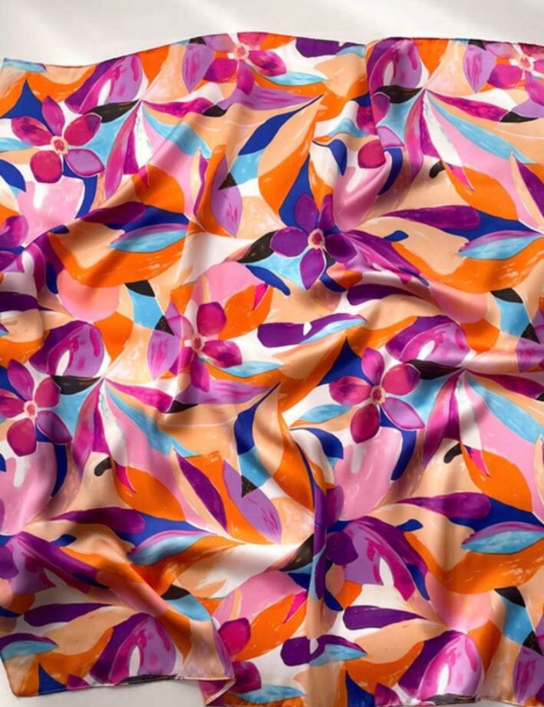Foulard imprimé pour le printemps/l'été, assorti en couleurs