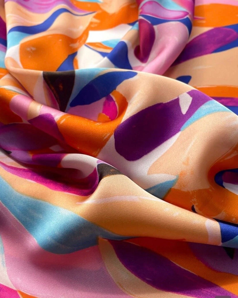 Foulard imprimé pour le printemps/l'été, assorti en couleurs