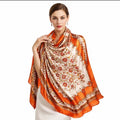 Écharpe en satin orange