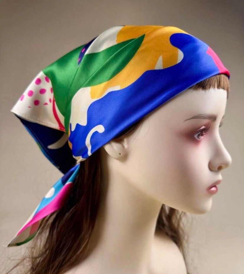Foulard imprimé léopard motif jungle