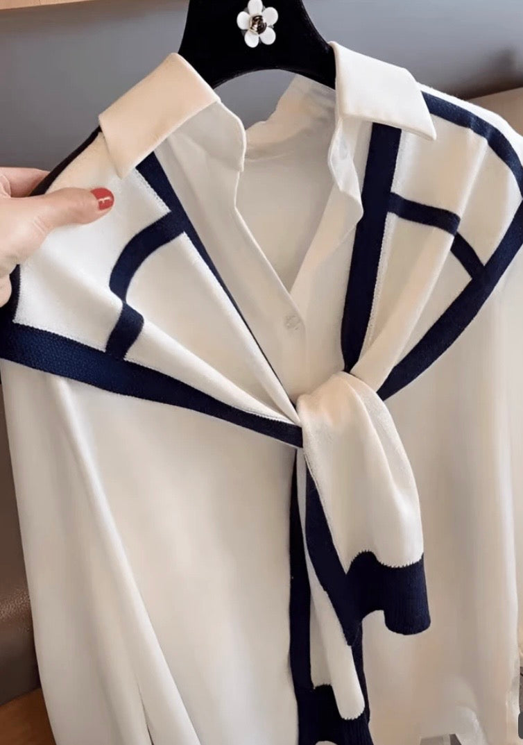 Cardigan châle tricoté