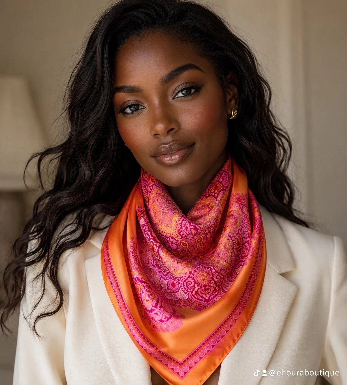Foulard imprimé floral cachemire