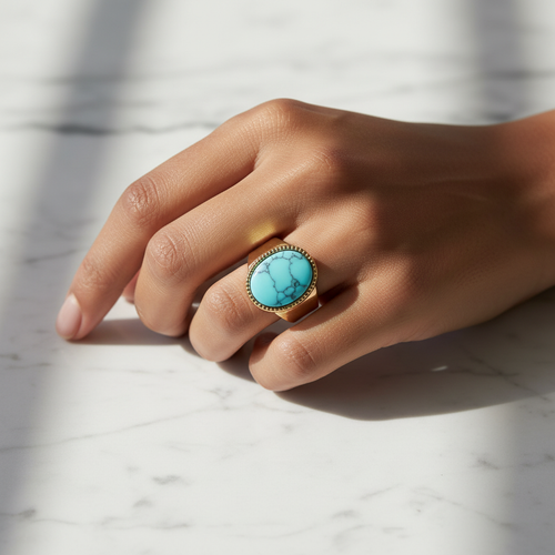 Bague sur marbre