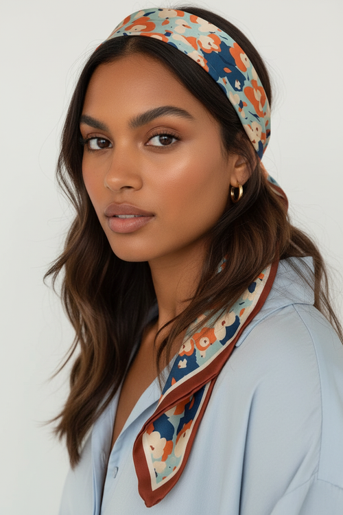 Bandeau floral sur la tête