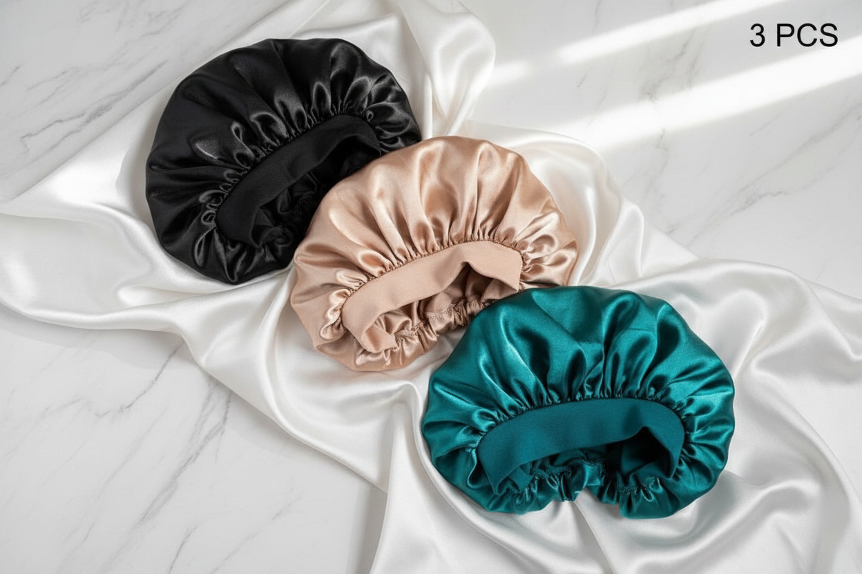 Bonnets satin - Flat lay