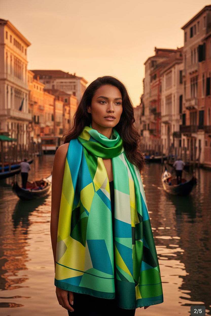 Écharpe faux soie Venise