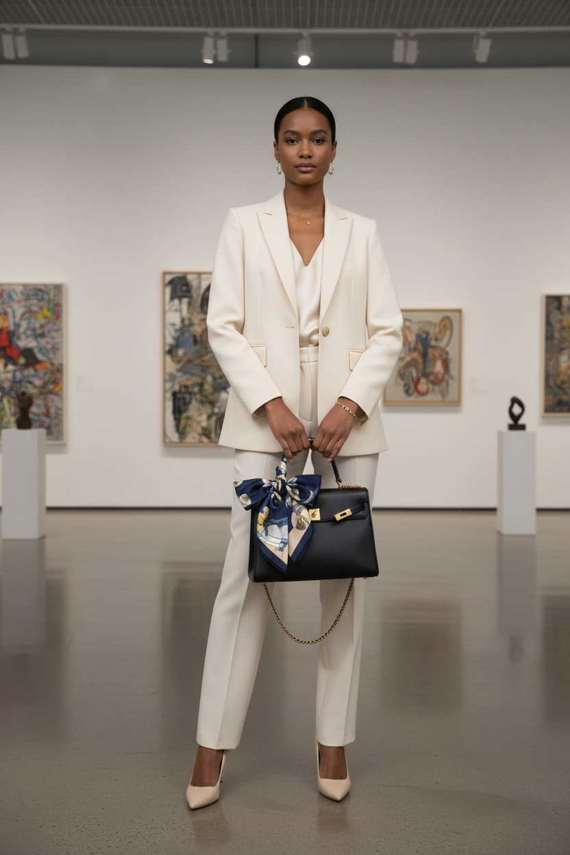 Écharpe soie pure galerie
