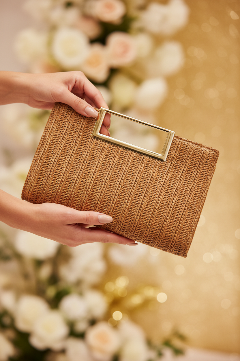 Clutch raphia mariage 1