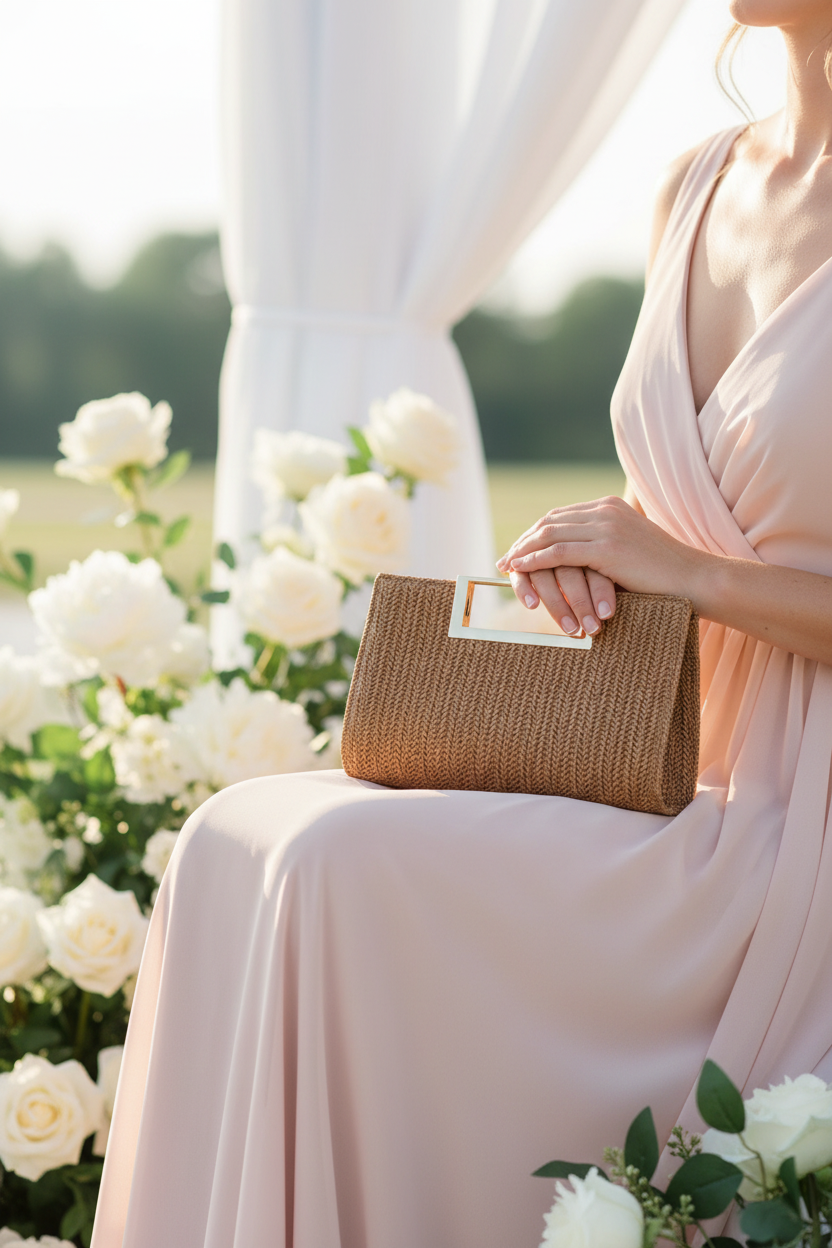 Clutch raphia mariage 2