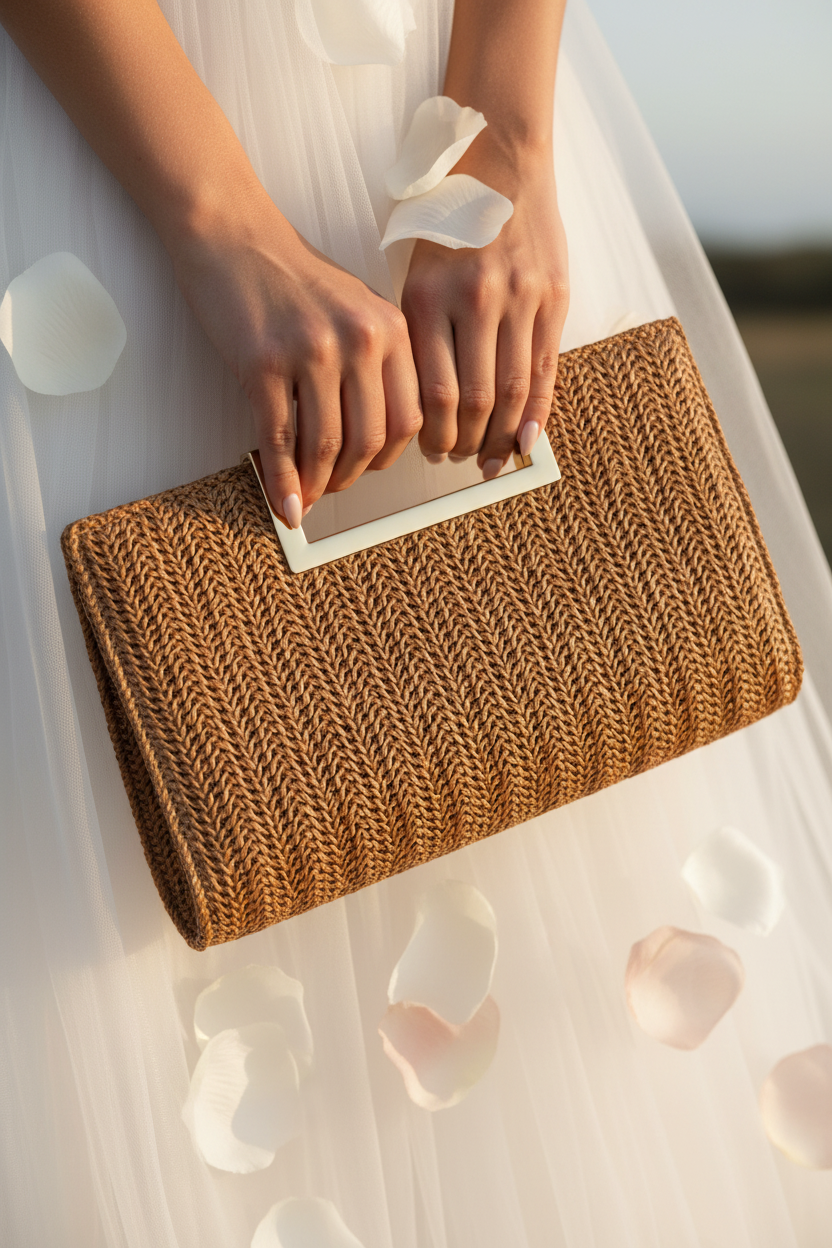 Clutch raphia mariage 3 nouvelle