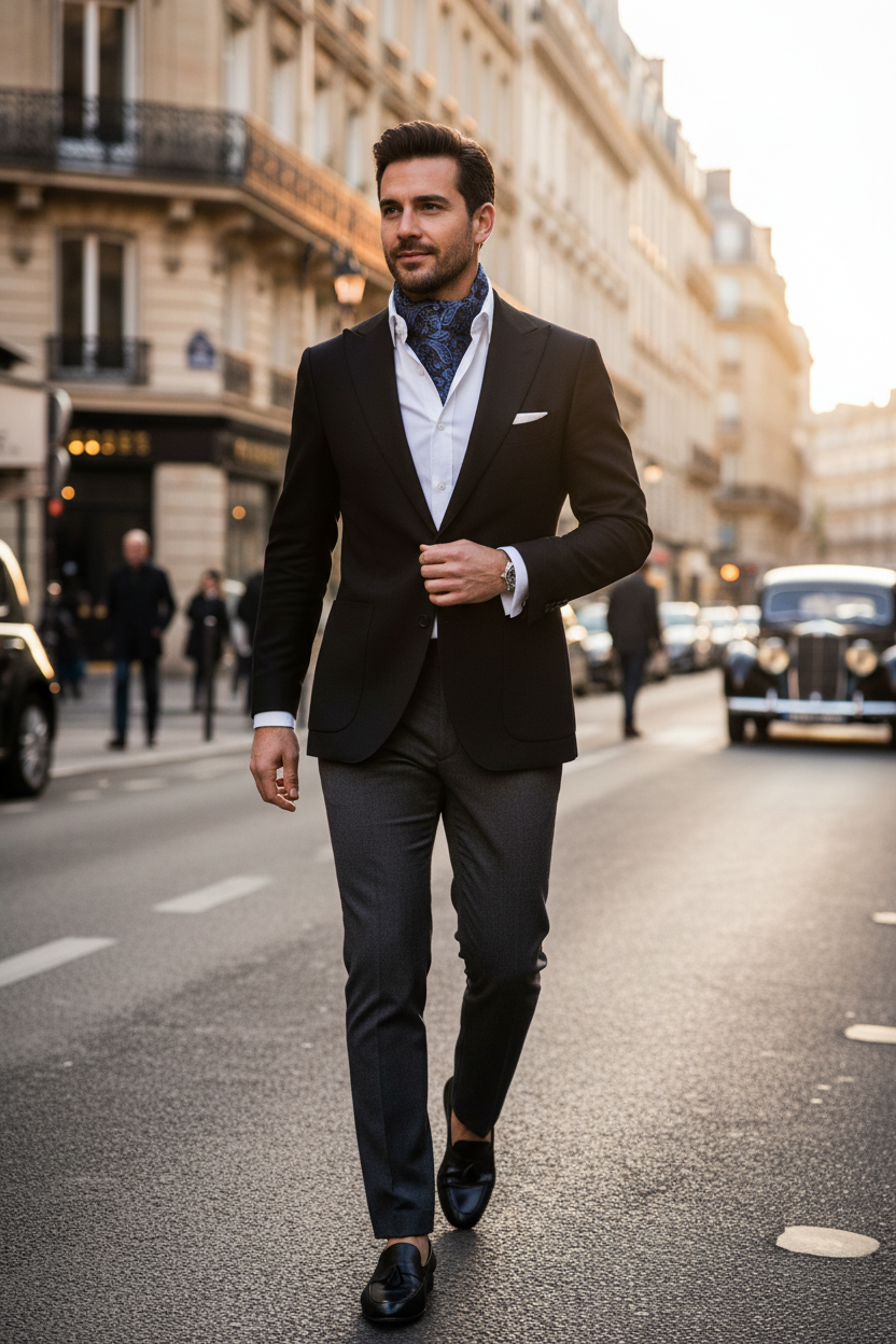 Cravate ascot - Rue