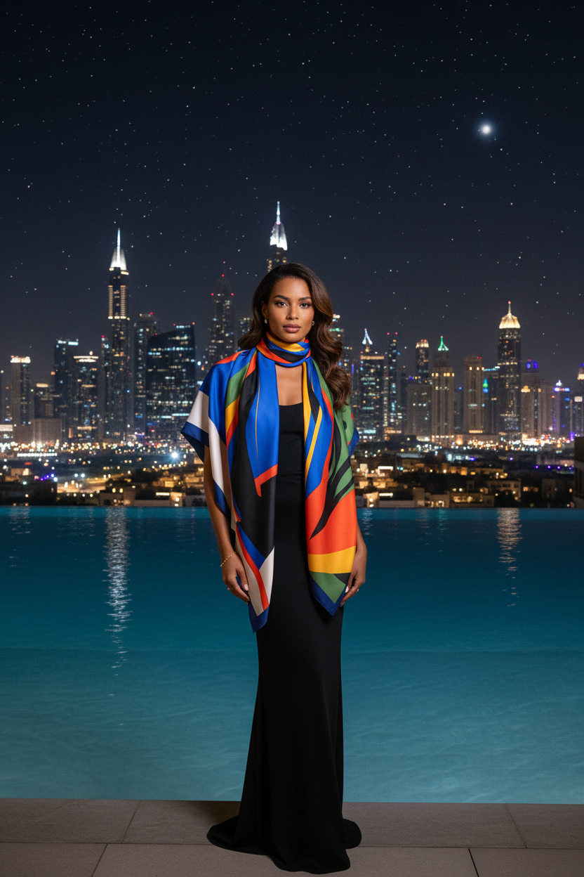 Foulard bloc couleur Dubaï