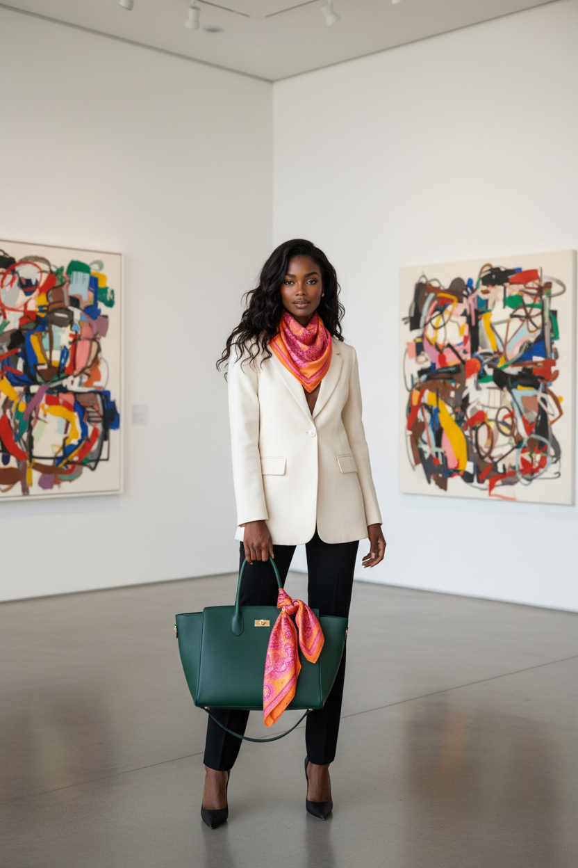 Foulard cachemire galerie d'art
