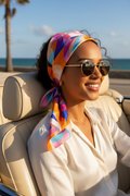 Foulard printemps en décapotable