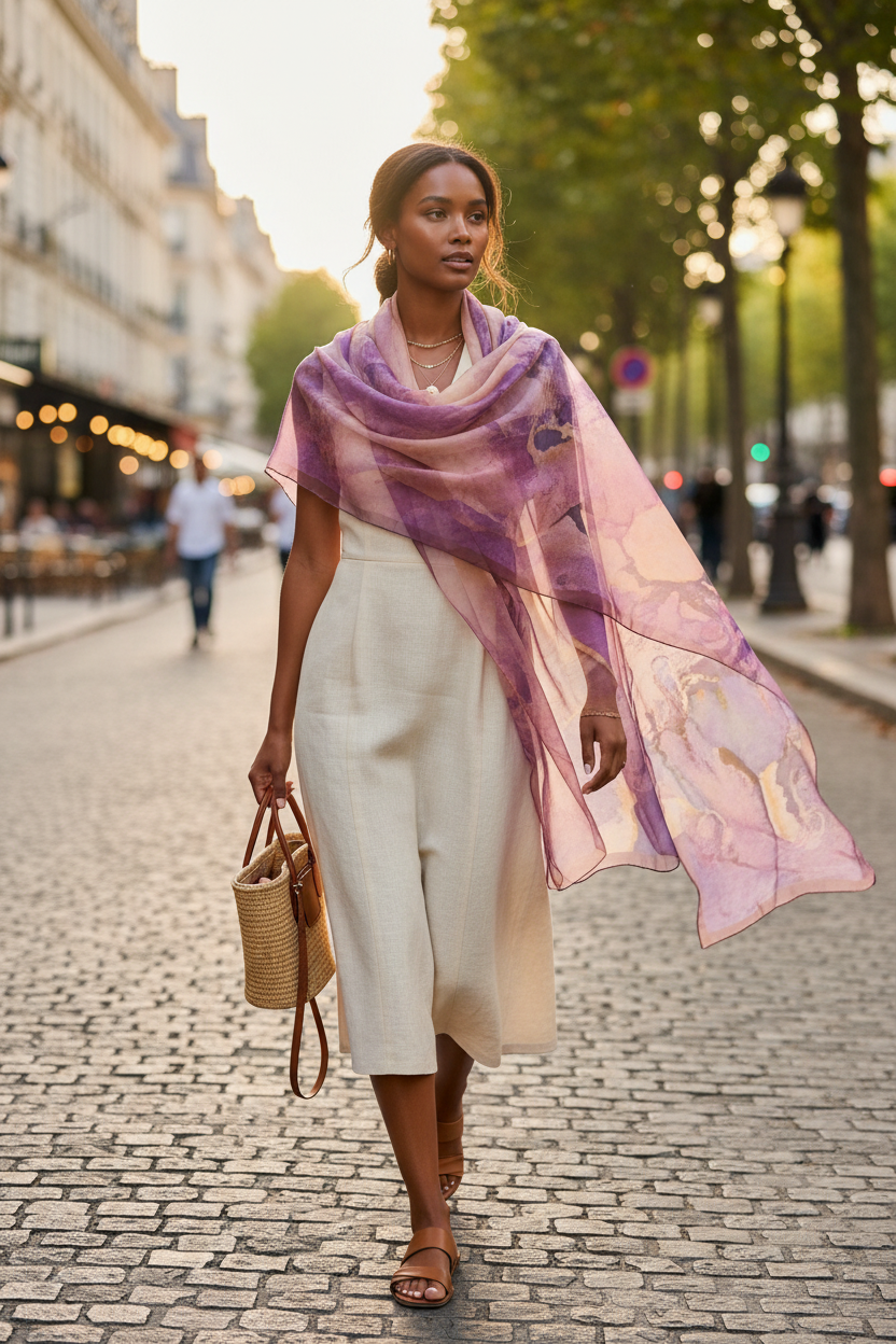 Foulard violet - Boulevard